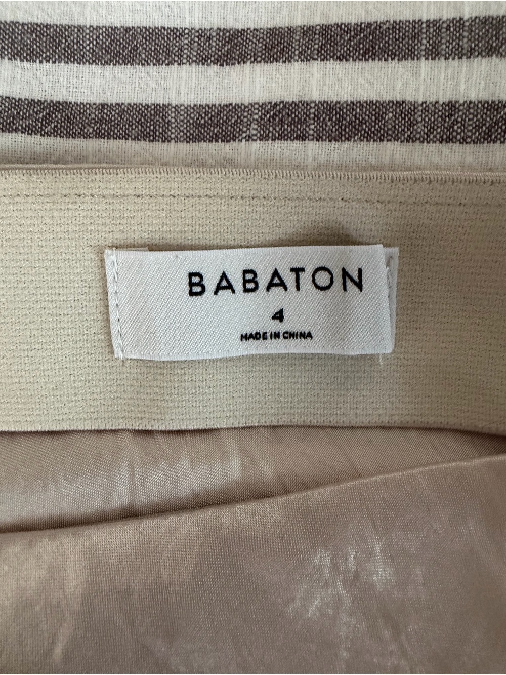 Aritzia Babaton Champagne Satin Bias Midi Skirt SIZE 4 - Picture 4 of 9